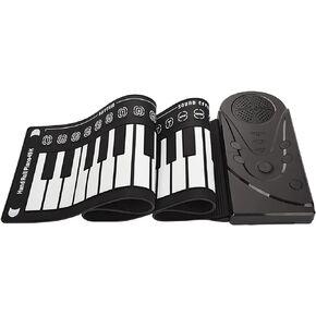 49 Keys Roll Up Piano Upgraded Portable Electronic Keyboard Hand Rolling Up Piano Plastic and Silicone Piano for Children Adult Flexible & Foldable