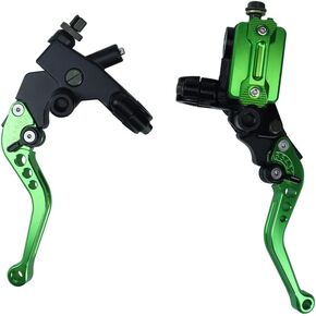 Universal Motorcycle 7/8" 22mm Brake Master Cylinder Reservoir Handlebar Clutch Lever CNC Left & Right Set Compatible with Honda Kawasaki Suzuki Yamaha Purple