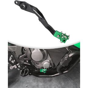 Motorcycle Rear Brake Pedal Foldable Foot Brake Lever for KLX140/L 2008-2024, KLX140G 2017-2024 Dirt Pit Bike, Green