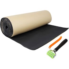 uxcell 1 Set Car Sound Insulation Mat 5mm Door Hood Engine Heat Insulation W/ Installer Tool 100x100cm 40"x40"