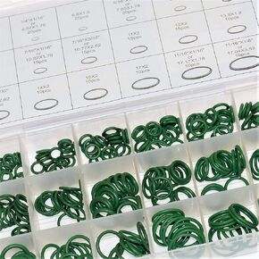 O-Ring 270pc Assortment | Sealing ORings – Silicone Rubber Washer | Compatible with AC - A/C - Air Conditioner | Coolant Leak Recharge & Repair
