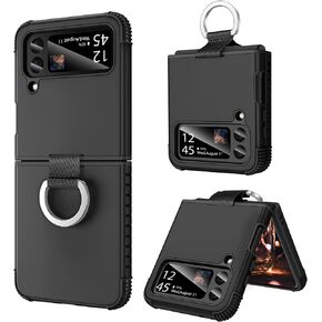BENTOBEN Samsung Galaxy Z Flip 4 Case, Z Flip 4 5G Case, Heavy Duty 2 in 1 Full Body Rugged Shockproof Protection Cover with Ring Girls Women Boy Men Covers for Galaxy Z Flip 4 6.7", Purple/Mint
