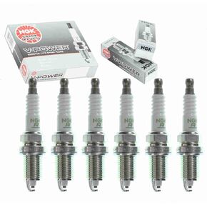 6 pc NGK V-Power Spark Plugs compatible with Jeep Liberty 3.7L V6 2002-2012