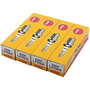 NGK Spark Plug LFR6A 6668 (Pack of 8) Watercraft FX FZR FZS VX VXR VXS Reach 26.5mm Hex Size 16mm Gap 0.9mm Resistor Value 5K Ohm