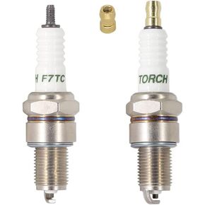PK2 TORCH F7TC Spark Plug Replace for NGK 3785 BP7ES Spark Plug, Compatible with GX120 160 200 240 270 340 390 Generator Lawnmower Tractor Go Kart Mini Bike Polishing Machine 168F 168FA 168FB, OEM