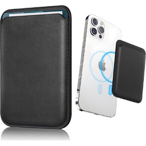 لمحفظة Magsafe، حامل بطاقات المحفظة المغناطيسية، محفظة هاتف مغناطيسية رفيعة للغاية، محفظة Magsafe مغناطيسية لهاتف Apple iPhone 15/14/13/12 Pro/Max/Plus/Mini-Vegan Leather-Purple in Kuwait