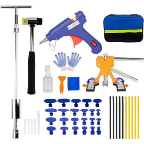Lararsa Dent Puller Kit - Adjustable Paintless Dent Removal Kit for Cars,Car Dent Remover Puller, Dent Repair Kit with Slide Hammer T-Bar,Dent Puller Lifter,Refrigerator Door Ding Repair, Hail Dent