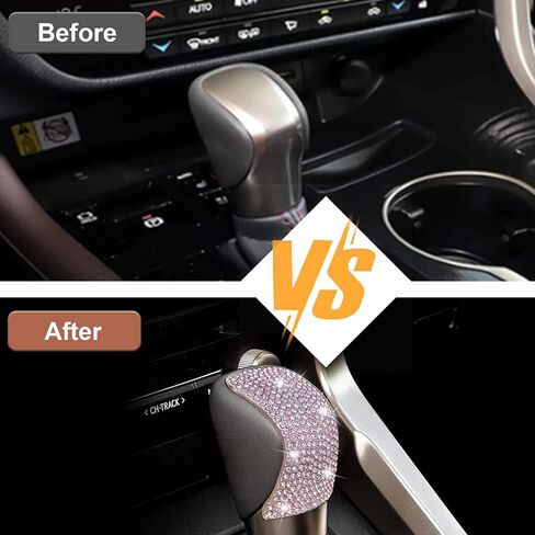 Bling Crystal Shifter Gear Lever Accessories Fit for Lexus 16-18 ES300h ES350 15-22 NX200t NX300 NX300h 16-22 RX350 14-22 IS250 IS300 IS350 15-22 RC300 RC350 16-22 GS300 GS350 20-22 GX-460 in Kuwait