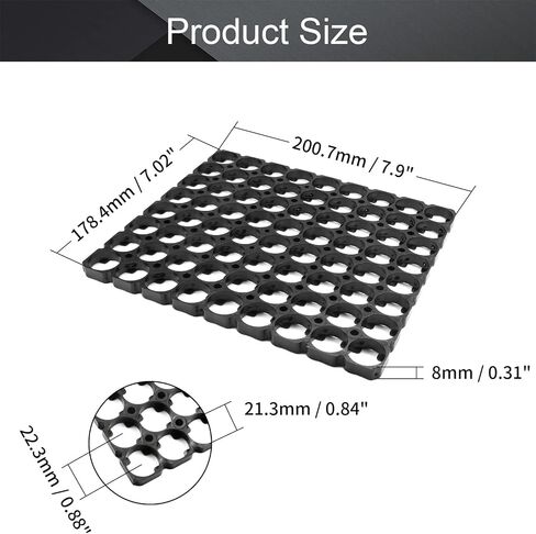 Fielect 10Pcs 6x7 Cell Spacer 21700 Lithium Battery Holder Bracket for DIY Battery Pack 21.3mm Hole Dia in Saudi Arabia