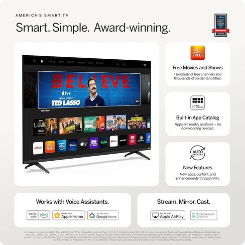 VIZIO 65 بوصة فئة V-Series - V655M-K04 - 4K Ultra HD - تلفزيون ذكي WiFi 6E Tri-Band - الألعاب - Dolby Vision HDR/HDR10+ - HDR/HDR10+ Bluetooth قادر - معالج IQ النشط - جهاز التحكم عن بعد الصوتي (متجدد) in Saudi Arabia