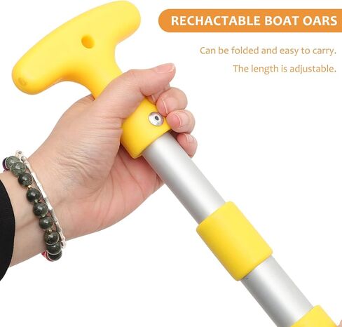 مجاذيف BESPORTBLE SUP من سبائك الألومنيوم مجذاف قارب تلسكوبي لفصل الصيف في الهواء الطلق زورق كاياك لركوب الأمواج لوازم مجداف 54-106 سم (أصفر) in Kuwait