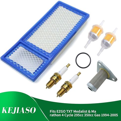 مجموعة ضبط عربة الجولف لـ EZGO TXT/Medalist 4 Cycle Gas 1994-2005، مع فلتر هواء 72368G01 فلتر زيت 26591G01 فلتر وقود 72084-G01 شمعة إشعال in Kuwait