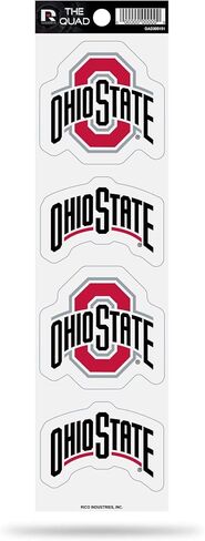 Rico Industries NCAA Notre Dame Fighting Irish Die Cut ورقة الملصقات الرباعية، 3.00 بوصة × 11.00 بوصة، لون الفريق، 4 قطع in Saudi Arabia