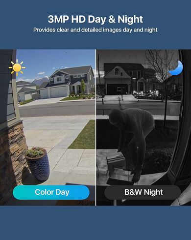 Wireless Security Camera System with 10.1'' Touchscreen Monitor, 64GB SSD Built-in, 3PCS 3MP Security Camera Outdoor and 1PCS Video Doorbell, Two Way Audio, Smart Motion Detection in Kuwait