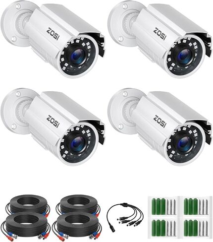 نظام كاميرات مراقبة منزلية ZOSI 8CH 5 ميجابكسل، H.265+ 8 قنوات 5 ميجابكسل CCTV DVR، 8 كاميرات مراقبة سلكية 5 ميجابكسل داخلية وخارجية، رؤية ليلية 120 قدمًا، كشف الحركة، محرك أقراص ثابتة 2 تيرابايت للتسجيل على مدار الساعة طوال أيام الأسبوع in Saudi Arabia