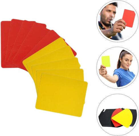 10 قطع بطاقات الحكم مجموعة المهنية الأحمر الأصفر الرياضة كرة القدم الحكم بطاقات تحذير القاضي بطاقات الحكم ملحق بطاقة حكم كرة القدم للمنافسة الرياضية لكرة القدم in Kuwait