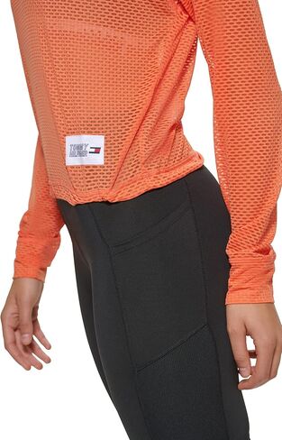 Tommy Hilfiger Women's Performance Drop Shoulder Mesh Pullover Bunjee Waistband Drawcord in Saudi Arabia