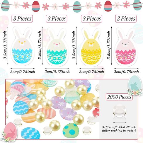 2106 Pieces Easter Vase Fillers Pearl for Vases Fillers Vase Filler Easter Filler for Vases Candles Centerpiece Easter Party Decor for Easter Home Table Party Decor(Cute Style) in Saudi Arabia