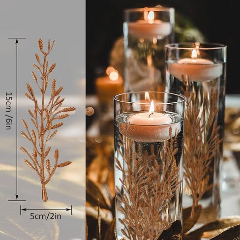 36Pcs Faux Flowers for Floating Candles, Floating-Effect Flowers for Vase Filler, Cylinder Vase Fillers Centerpiece Table Deocrations for Wedding, Party, Event, Home, Restaurant (Ivory) in Kuwait