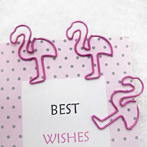 Clear Paper Holder， JruiZhp 50 Pcs Flamingo Shaped Pink Paper Clips Great for Paper Clip Collectors Or Office Gift with Lid and Gift Box (Flamingo) in Saudi Arabia