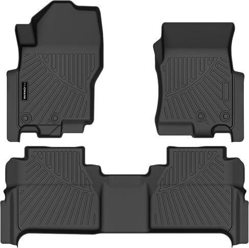 All Weather Floor Mats Fit for Nissan Frontier 2022 2023 2024 Crew Cab w/ 2nd Row Under Seat Storage TPE Liners Frontier Set All Season Odorless Anti-Slip in Saudi Arabia