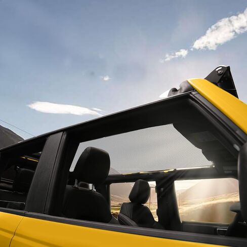 Mabett Sunshade for Bronco Accessories Bimini Sun Shade Top, Mesh Sunshade for Bronco 4-Door Blocks UV, Leaves, Bikini Top Cover for Bronco 2021 2022 2023 2024 in Saudi Arabia