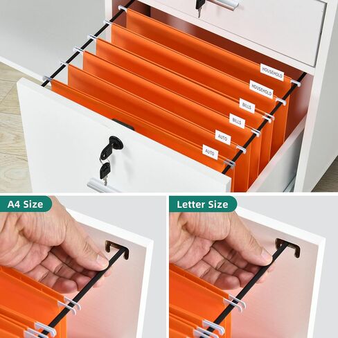 YITAHOME File Cabinet with Charging Station, Mobile Lateral Filing Cabinet with Lock for Home Office, Printer Stand with Open Storage Shelf, Fits A4, Letter Size Files, Office Furniture, White in Saudi Arabia