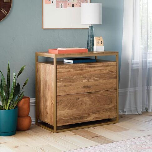 Sauder International Lux Lateral File, L: 30.32" x W: 16.54" x H: 29.72", Sindoori Mango Finish in Kuwait