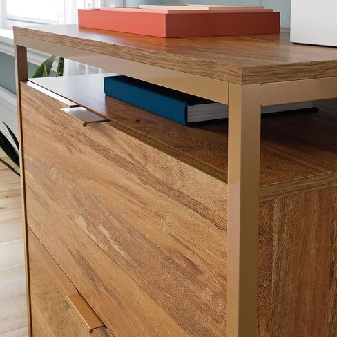 Sauder International Lux Lateral File, L: 30.32" x W: 16.54" x H: 29.72", Sindoori Mango Finish in Kuwait