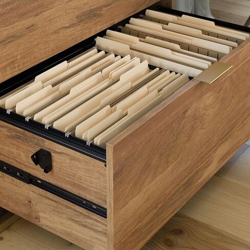 Sauder International Lux Lateral File, L: 30.32" x W: 16.54" x H: 29.72", Sindoori Mango Finish in Kuwait
