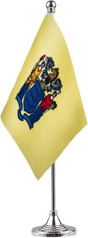 GentleGirl.USA South Dakota State Flag SD Flag, Small Mini South Dakota State Flag Desk Flag Stick Office Table Flag on Stand Base, US Festival Events Celebration Decoration,Desk Home Decoration in Kuwait