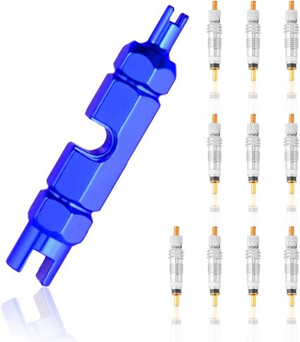 مجموعة حقنة لركوب الدراجات، حقنة حاقن مانع تسرب إطارات الدراجة بدون أنبوب مع مفتاح وصمام بريستا الأساسي وغطاء صمام بريستا مناسب، مجموعة أدوات إزالة صمام بريستا الأساسية للدراجة in Kuwait