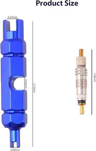 مجموعة حقنة لركوب الدراجات، حقنة حاقن مانع تسرب إطارات الدراجة بدون أنبوب مع مفتاح وصمام بريستا الأساسي وغطاء صمام بريستا مناسب، مجموعة أدوات إزالة صمام بريستا الأساسية للدراجة in Kuwait