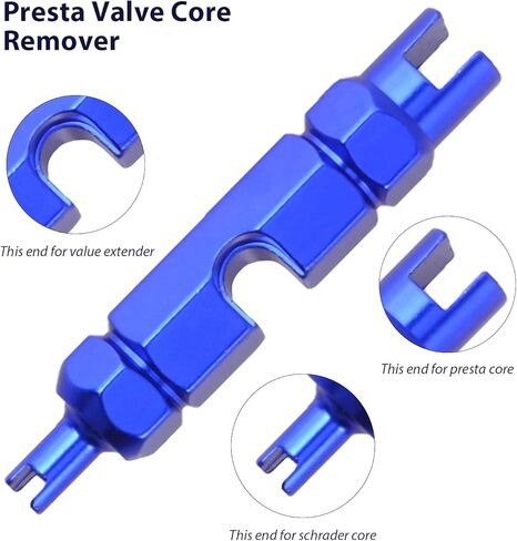 مجموعة حقنة لركوب الدراجات، حقنة حاقن مانع تسرب إطارات الدراجة بدون أنبوب مع مفتاح وصمام بريستا الأساسي وغطاء صمام بريستا مناسب، مجموعة أدوات إزالة صمام بريستا الأساسية للدراجة in Kuwait