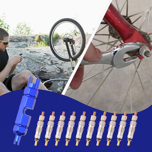 مجموعة حقنة لركوب الدراجات، حقنة حاقن مانع تسرب إطارات الدراجة بدون أنبوب مع مفتاح وصمام بريستا الأساسي وغطاء صمام بريستا مناسب، مجموعة أدوات إزالة صمام بريستا الأساسية للدراجة in Kuwait