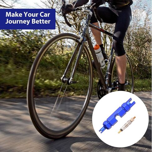 مجموعة حقنة لركوب الدراجات، حقنة حاقن مانع تسرب إطارات الدراجة بدون أنبوب مع مفتاح وصمام بريستا الأساسي وغطاء صمام بريستا مناسب، مجموعة أدوات إزالة صمام بريستا الأساسية للدراجة in Kuwait