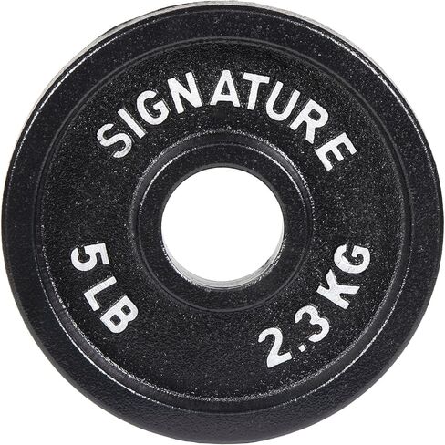 Signature Fitness Deep Dish 2-Inch Olympic Cast Iron Weight Plates with E-Coating in Kuwait