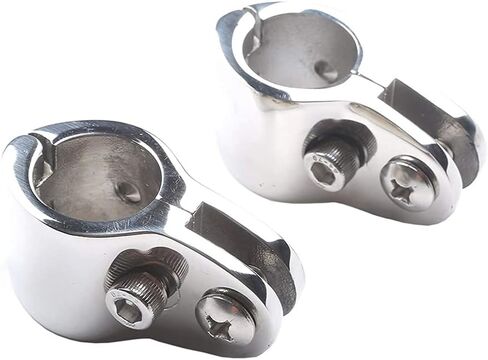 Boat Bimini Top Hinge Rail Mount,Bimini Jaw Clamp Slides Hinged,316 Stainless Steel Jaw Slide Boat Marine Hardware Heavy Dudy for 7/8 inch 1 Inch Tube W/Locking Screw,Boat Yacht,Pack of 2 in Kuwait