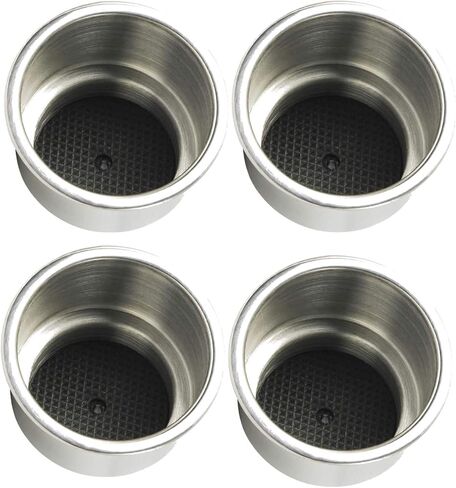 NovelBee Stainless Steel Cup Drink Holder with Drain,Mounting Gasket and Internal pad for Marine Boat Rv Camper (4-Pack) in Saudi Arabia