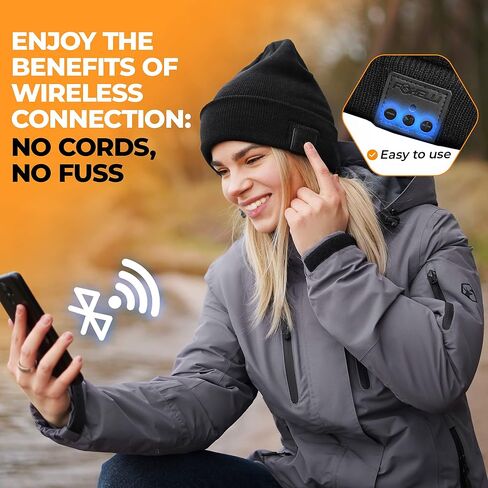 Foxelli Bluetooth Beanie – Wireless Beanie Hat with Headphones for Men & Women in Saudi Arabia