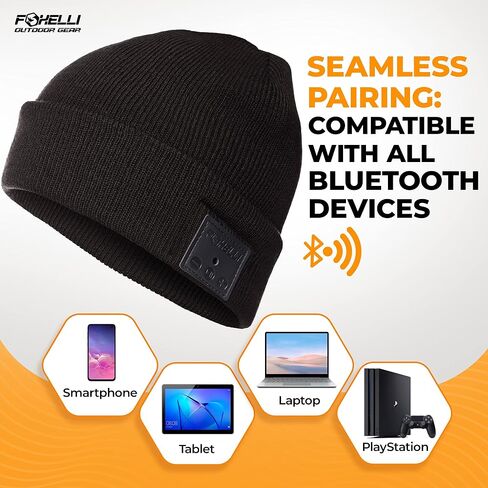 Foxelli Bluetooth Beanie – Wireless Beanie Hat with Headphones for Men & Women in Saudi Arabia