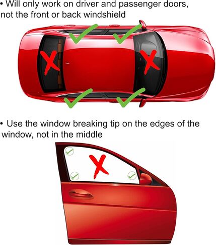 أداة هروب طوارئ السيارة 2 في 1، قاطع حزام الأمان وكسارة النوافذ، ABN5M011-MIX in Kuwait