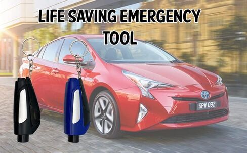 أداة هروب طوارئ السيارة 2 في 1، قاطع حزام الأمان وكسارة النوافذ، ABN5M011-MIX in Kuwait