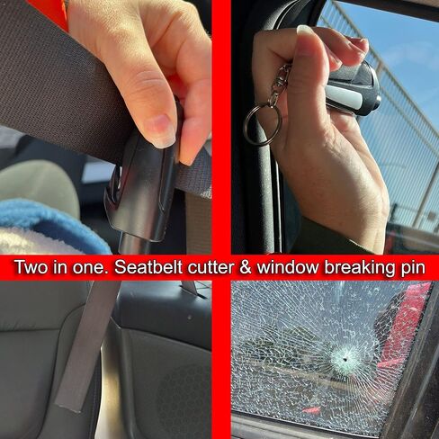 أداة هروب طوارئ السيارة 2 في 1، قاطع حزام الأمان وكسارة النوافذ، ABN5M011-MIX in Kuwait