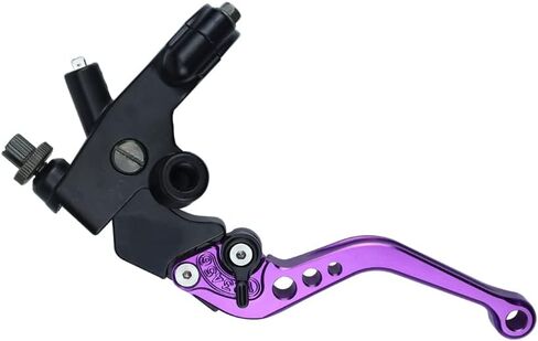 Universal Motorcycle 7/8" 22mm Brake Master Cylinder Reservoir Handlebar Clutch Lever CNC Left & Right Set Compatible with Honda Kawasaki Suzuki Yamaha Purple in Saudi Arabia
