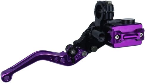 Universal Motorcycle 7/8" 22mm Brake Master Cylinder Reservoir Handlebar Clutch Lever CNC Left & Right Set Compatible with Honda Kawasaki Suzuki Yamaha Purple in Saudi Arabia
