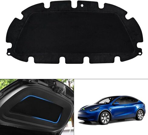Cartist مخصص مناسب للجذع الأمامي للحد من الضوضاء حصيرة Tesla Model Y 2020 2021 2022 2023 ملحقات Frunk الصوت التخفيت حصيرة عازلة للصوت القطن حصيرة in Saudi Arabia