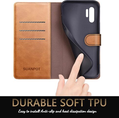 SUANPOT for Samsung Galaxy Note 10+/10 Plus 6.8" with RFID Blocking Leather Wallet case Credit Card Holder, Flip Folio Book Phone case Cover for Women Men for Note10 Plus case Wallet Black in Saudi Arabia