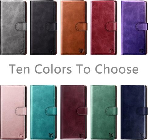 SUANPOT for Samsung Galaxy Note 10+/10 Plus 6.8" with RFID Blocking Leather Wallet case Credit Card Holder, Flip Folio Book Phone case Cover for Women Men for Note10 Plus case Wallet Black in Saudi Arabia
