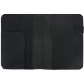 Leather Journal Cover | (5.75"x8.25") Notebook Medium A5 | Refillable Cahier | Leather Bound Journal cover for Travelers Writers | Gift for Anyone (Black)